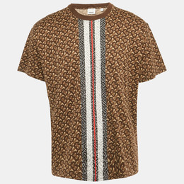Burberry: Коричневая футболка  Monogram