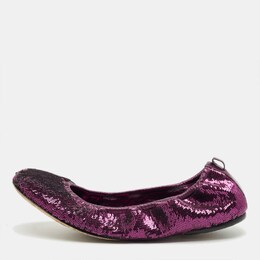 Gucci: Фиолетовые балетки 