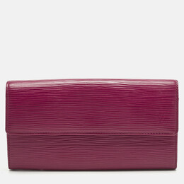 Louis Vuitton: Розовый кошелёк  Épi