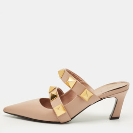 Valentino: Розовые сабо  Roman Stud