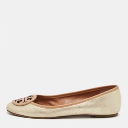 Tory Burch: Серебристые балетки 