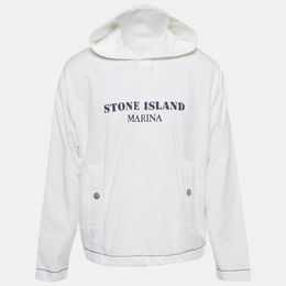 Stone Island: Белая толстовка 