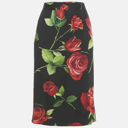 Dolce & Gabbana: Чёрная юбка  Rose