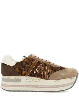 Premiata: Коричневые кроссовки  Beth