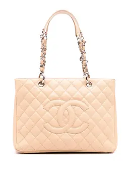 CHANEL Pre-Owned: Коричневая сумка-шоппер 