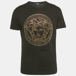 Versace: Чёрная футболка  Medusa