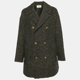 Saint Laurent Paris: Чёрное пальто 