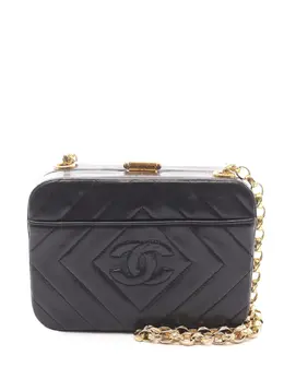 CHANEL Pre-Owned: Чёрная сумка через плечо 