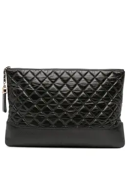 CHANEL Pre-Owned: Чёрный клатч 