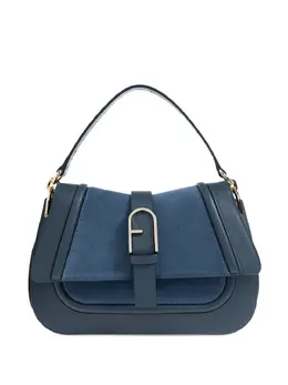 Furla: Голубая сумка-шоппер 