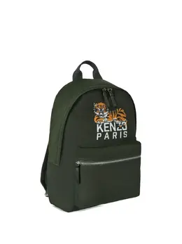 Kenzo: Зелёный рюкзак  Tiger