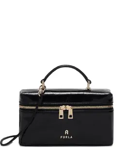 Furla: Чёрная сумка-шоппер 