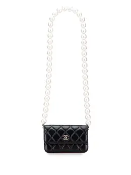 CHANEL Pre-Owned: Чёрный клатч 