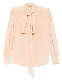 Chloé: Блуза с бантом 