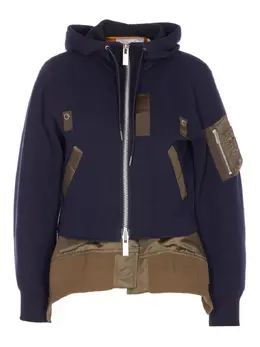 sacai: Синяя толстовка 