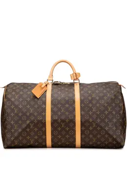 Louis Vuitton Pre-Owned: Коричневая дорожная сумка 