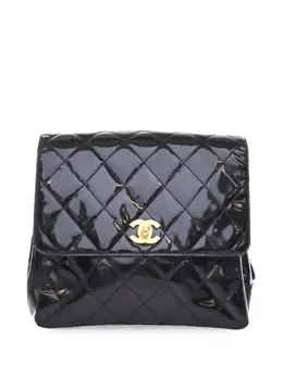 CHANEL Pre-Owned: Чёрный рюкзак 