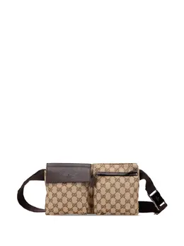 Gucci Pre-Owned: Коричневая поясная сумка 