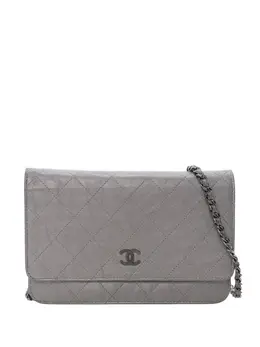 CHANEL Pre-Owned: Серебристый кошелёк 