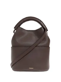 Furla: Коричневая сумка-шоппер 