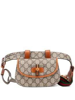 Gucci Pre-Owned: Коричневая поясная сумка 