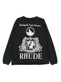 RHUDE: Свитшот с принтом 