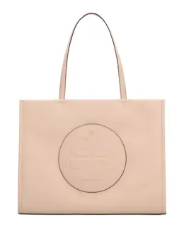 Tory Burch: Светлая сумка-шоппер  Ella