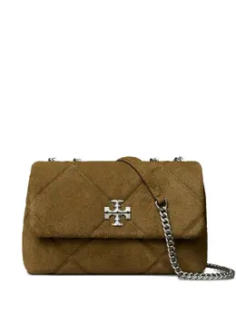 Tory Burch: Серебристая сумка 