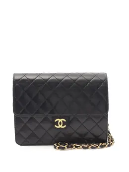 CHANEL Pre-Owned: Чёрная сумка через плечо 