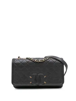 CHANEL Pre-Owned: Чёрная сумка через плечо 