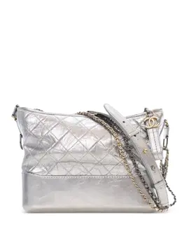 CHANEL Pre-Owned: Серебристая сумка через плечо 