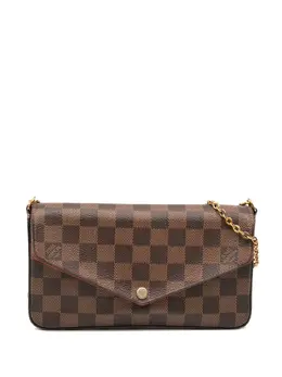 Louis Vuitton Pre-Owned: Коричневая сумка через плечо 