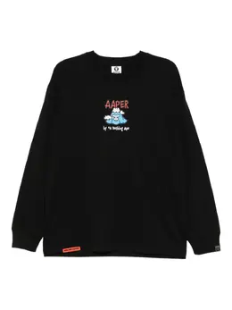AAPE BY *A BATHING APE®: Чёрная футболка 