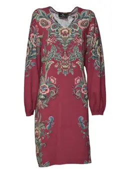 ETRO: Платье с v-образным вырезом 