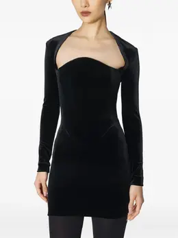 Mugler: Платье с длинным рукавом 