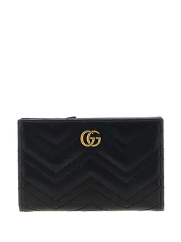 Gucci: Чёрный кошелёк  GG Marmont