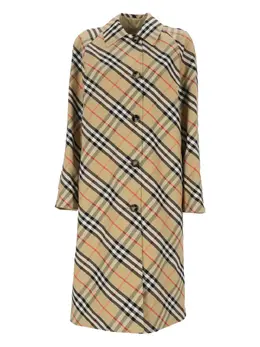 Burberry: Бежевое пальто 