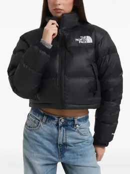 The North Face: Чёрная куртка  Nuptse
