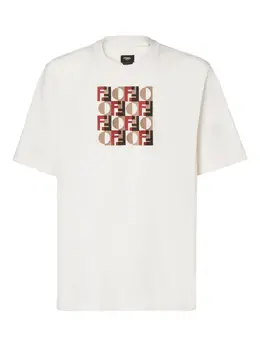 FENDI: Футболка с принтом 