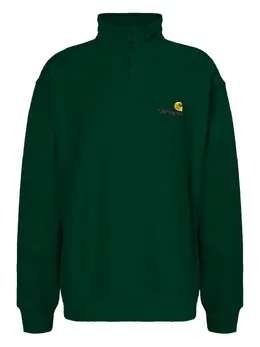 Carhartt WIP: Зелёный свитшот  American