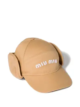 Miu Miu: Бежевая кепка 