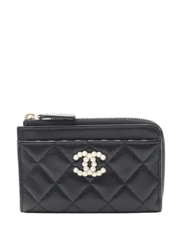CHANEL Pre-Owned: Чёрный картхолдер 