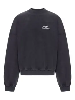 Balenciaga: Чёрный свитшот 