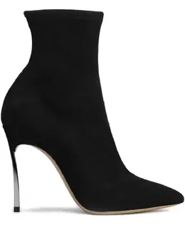 Casadei: Чёрные ботинки 