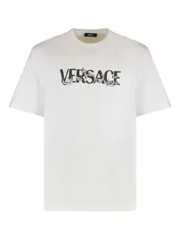 Versace: Футболка с принтом 