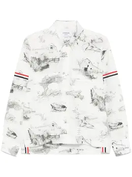Thom Browne: Рубашка с принтом 
