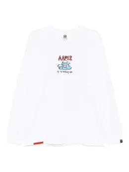 AAPE BY *A BATHING APE®: Белая футболка 