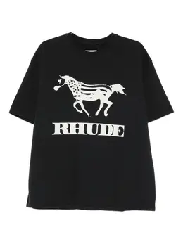 RHUDE: Футболка с принтом 