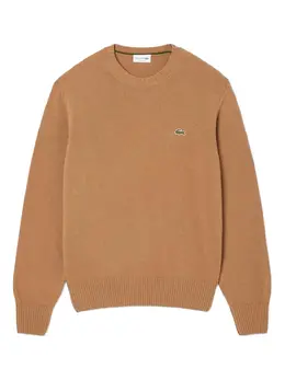 Lacoste: Коричневый свитер 