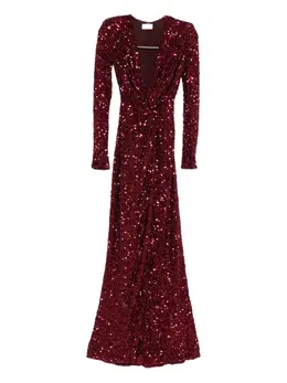 Elisabetta Franchi: Бордовое платье 
